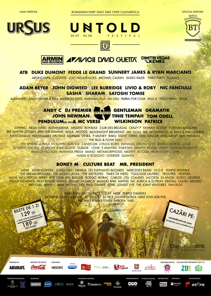 Untold Festival 2015 - program complet
